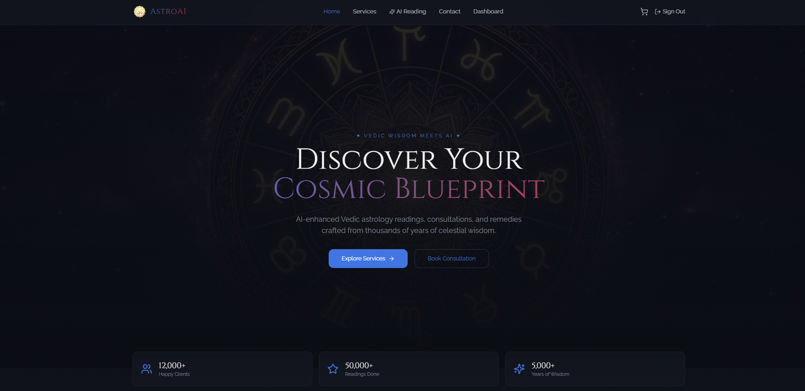 AstroAI – AI-Powered Vedic Astrology Webapp