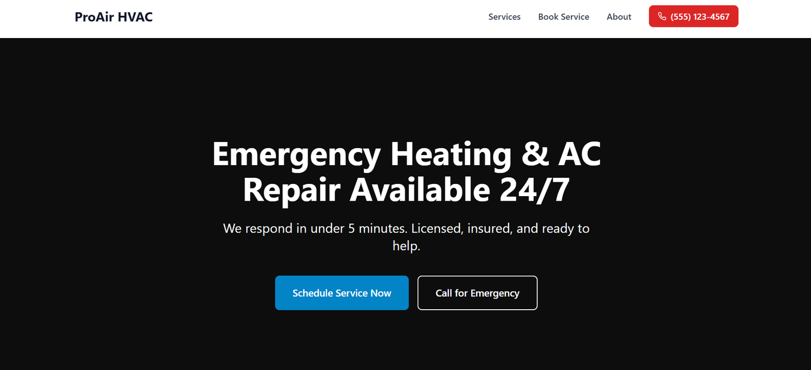 Emergency Heating & AC Repair Available 24/7